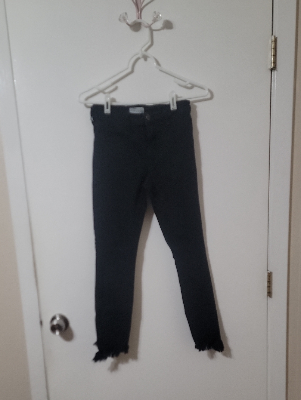 Cello Black High-Rise Skinny Jeans with Branded Button